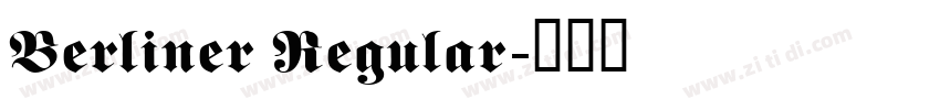 Berliner Regular字体转换